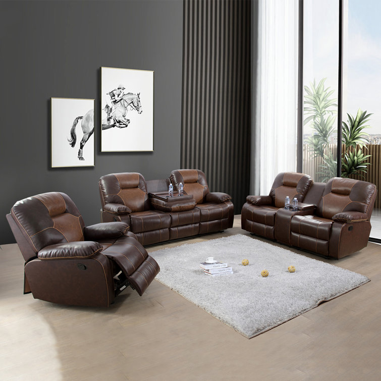 Recliner sofa best sale set deals